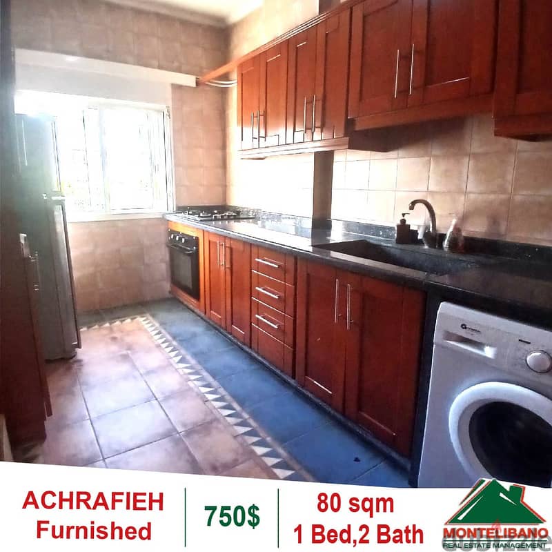 Fully Furnished 80 Sqm Apartment for rent in Achrafieh 3