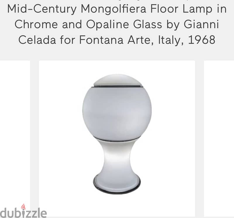 Antique Fontana Arte Mongolfiera Floor Lamp 0