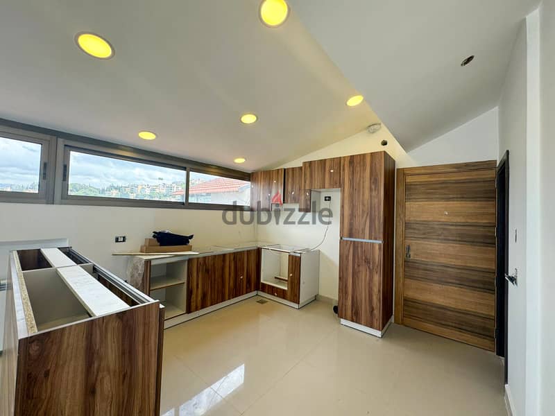 90 SQM Furnished Rooftop in Qornet Chehwan with Sea View + Terrace 3