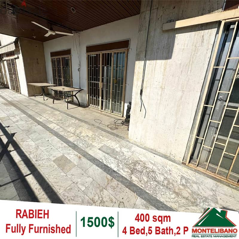 400 sqm Fully Furnished Apartment for rent in Rabieh 3