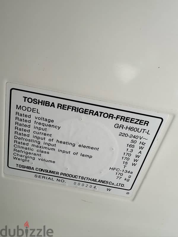 toshiba refregirator 4