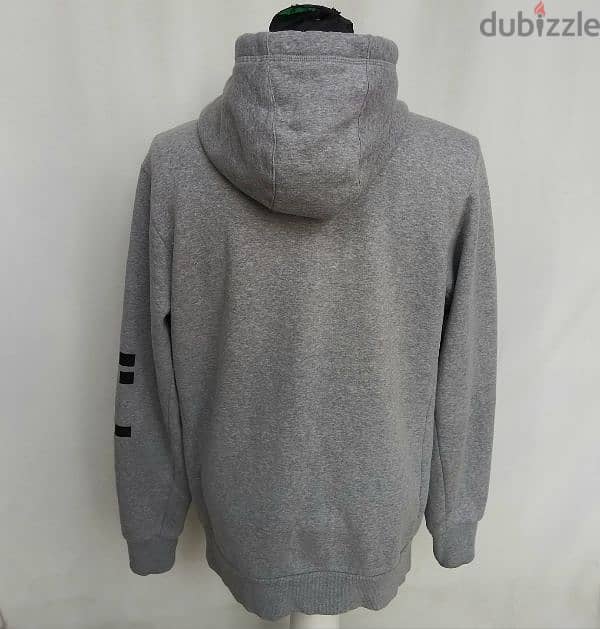 Original "Adidas" Essentials Grey Full Zip Hoodie Size Men's Med/Lar 1