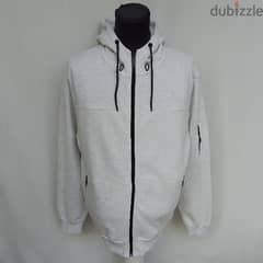 Original "Angelo Litrico" Light Grey Full Zip Hoodie Size Men Med/Lar 0