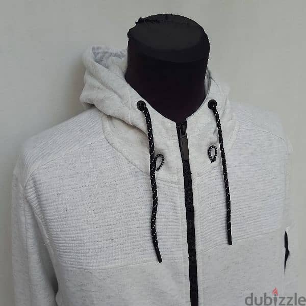 Original "Angelo Litrico" Light Grey Full Zip Hoodie Size Men Med/Lar 2