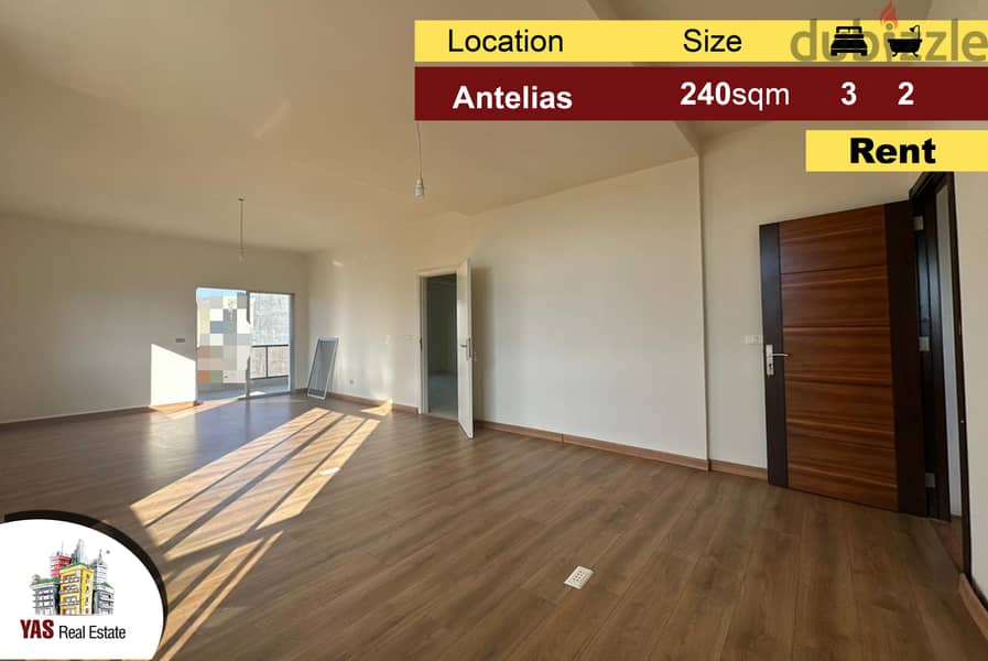 Antelias 240m2 | Renovated Flat | Main Highway | Prime Area | Rent |MJ 0