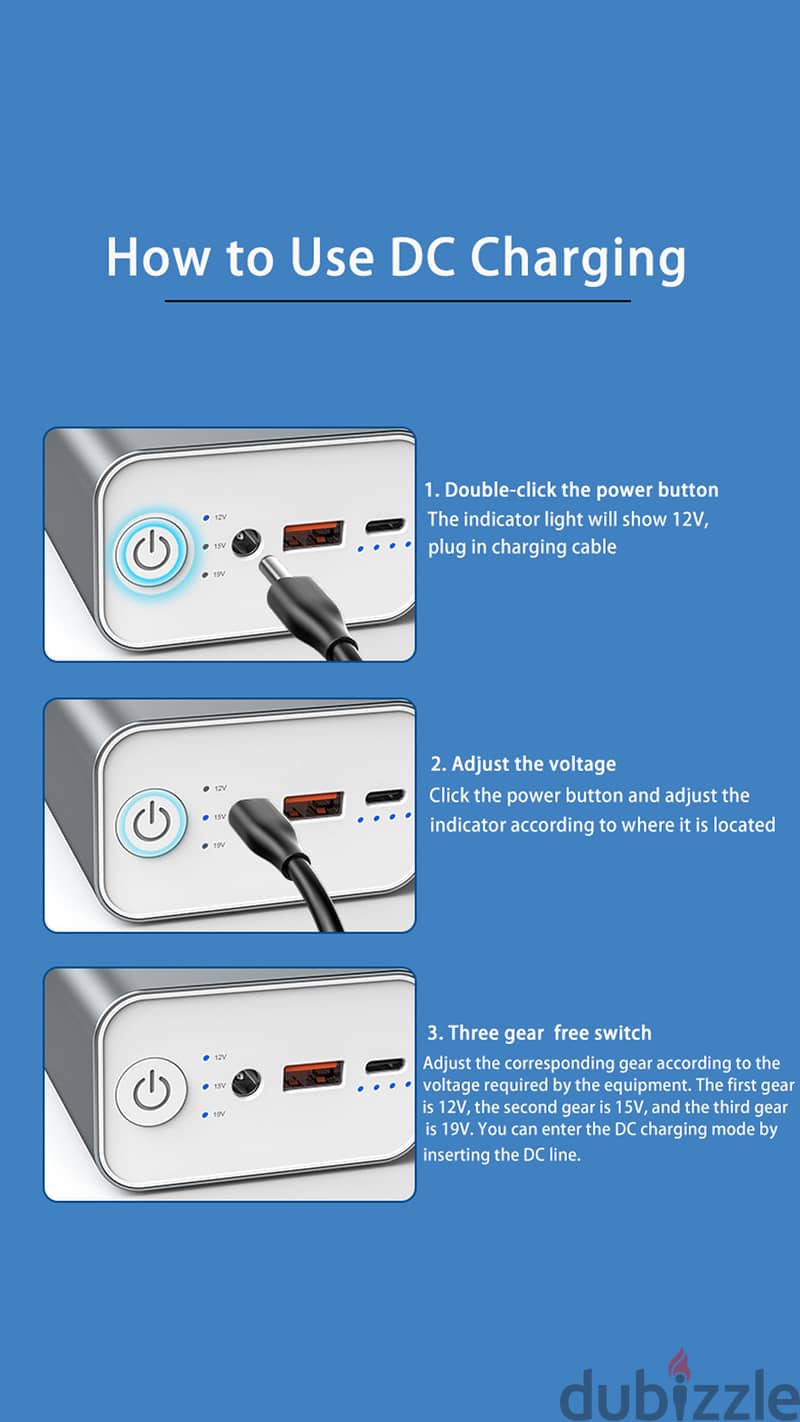 Laptop Emergency Charger/Powerbank - Power bank with DC feature 8