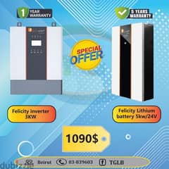 felicity inverter+lithium battery 24/48V 0