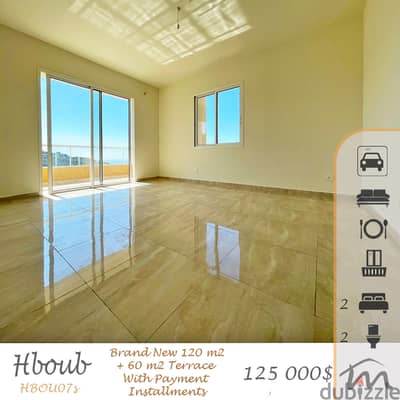 Hboub | PAYMENT FACILITIES OVER 4 YEARS | New 120m² + 60m² Terrace