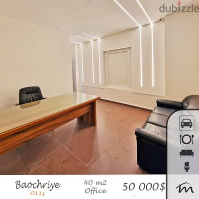 Baochriye | 40m² Office | Decorated | Bathroom | Parking Lot