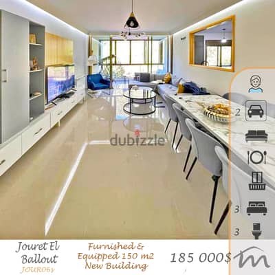 Jouret El Ballout | Furnished/Equipped/Decorated 3 Bedrooms Apartment