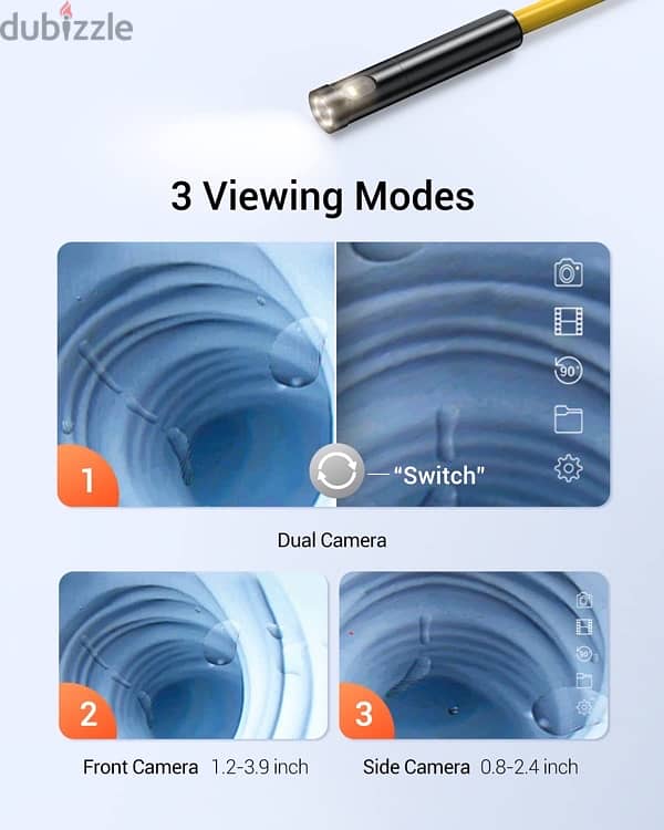 DEPSTECH Dual Lens Wireless Endoscope, 1080P 5M 3