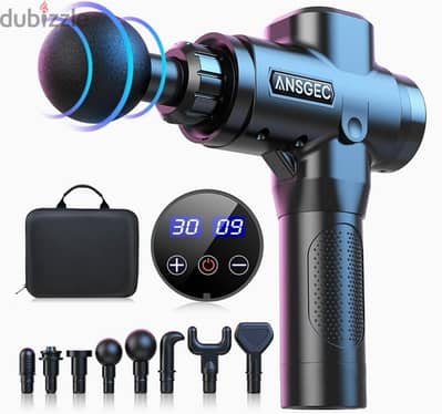 ANSGEC Muscle Massage Gun with 30 Speeds 8 Massage Heads