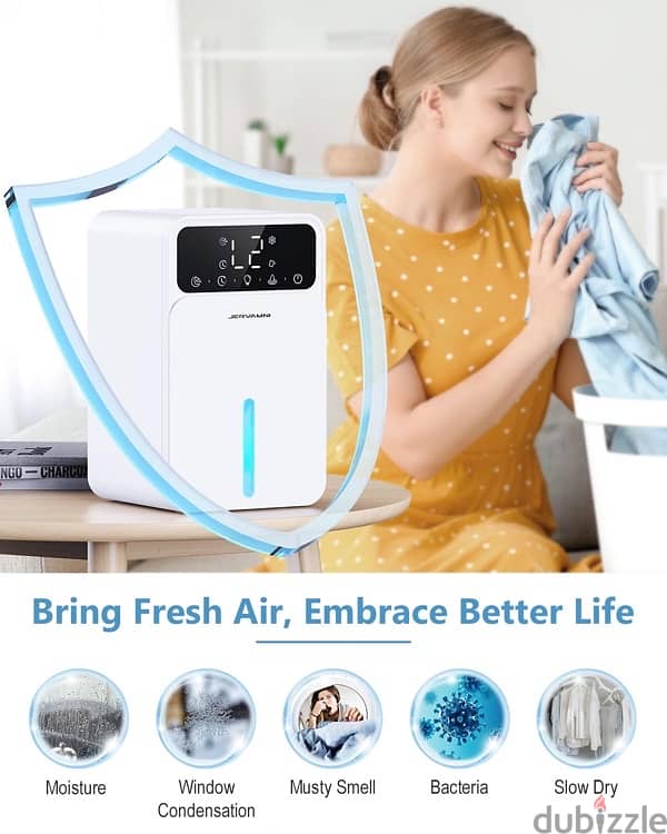 JERVAMNI Quiet Dehumidifier 2