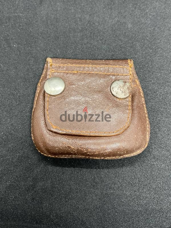 Vintage Leather Coin Pouch with Belt Slot - 1950s + 10 Coins as Gift 1