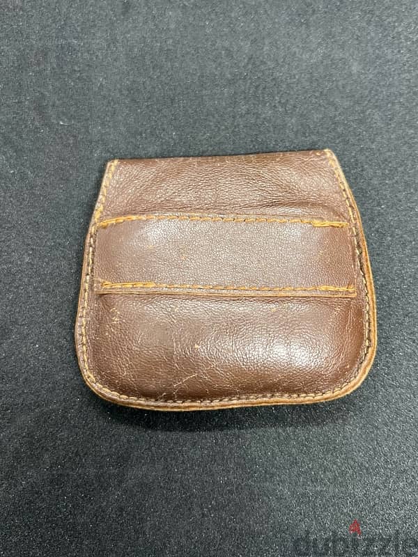 Vintage Leather Coin Pouch with Belt Slot - 1950s + 10 Coins as Gift 2