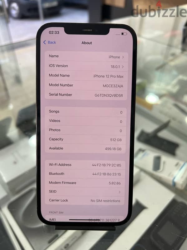 iphone 12 pro max 512gb 2 sim blue battery 83% 1