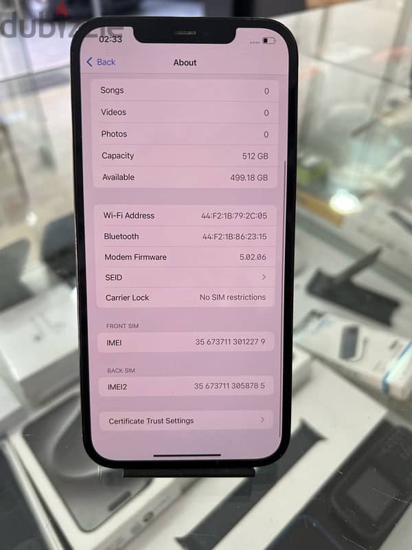 iphone 12 pro max 512gb 2 sim blue battery 83% 3