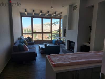 135 Sqm + 80 Sqm Terrace | Chalet for rent in Faraya | Mountain view