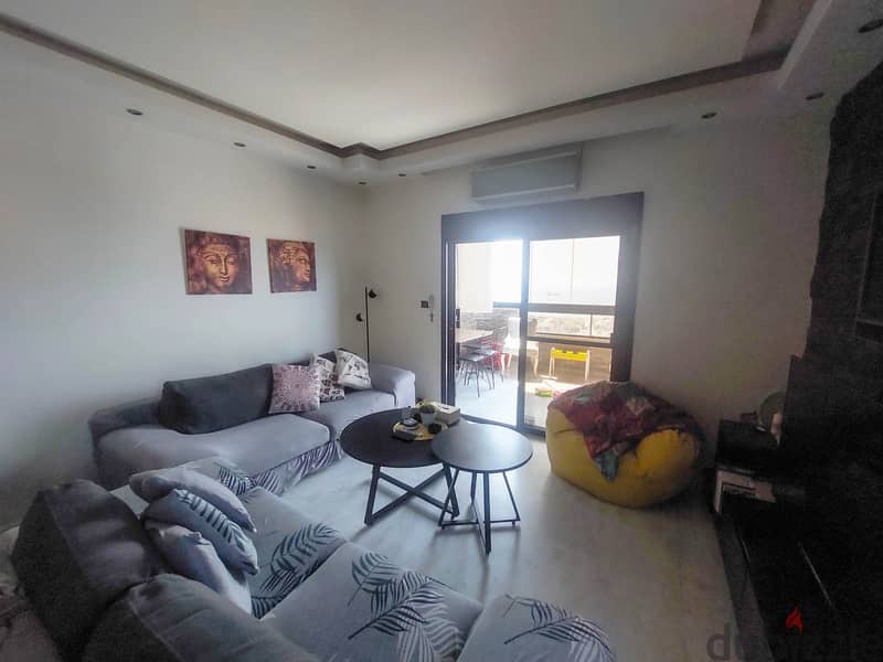 130 SQM Furnished Apartment for Rent in Dbayeh, Metn with Sea View 1