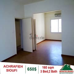 160 Sqm Apartment for rent in Achrafieh - Sioufi !! 0