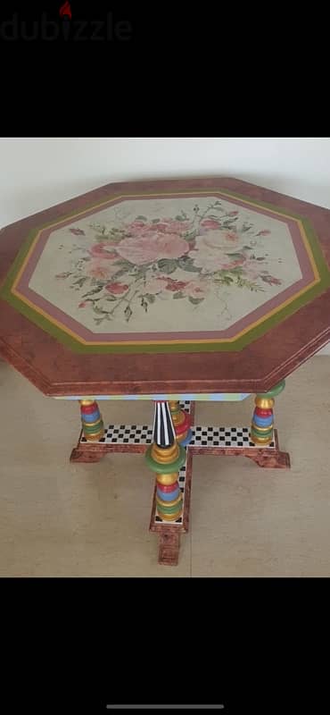 vintage hand painted table 1