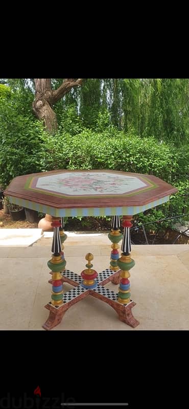 vintage hand painted table 2