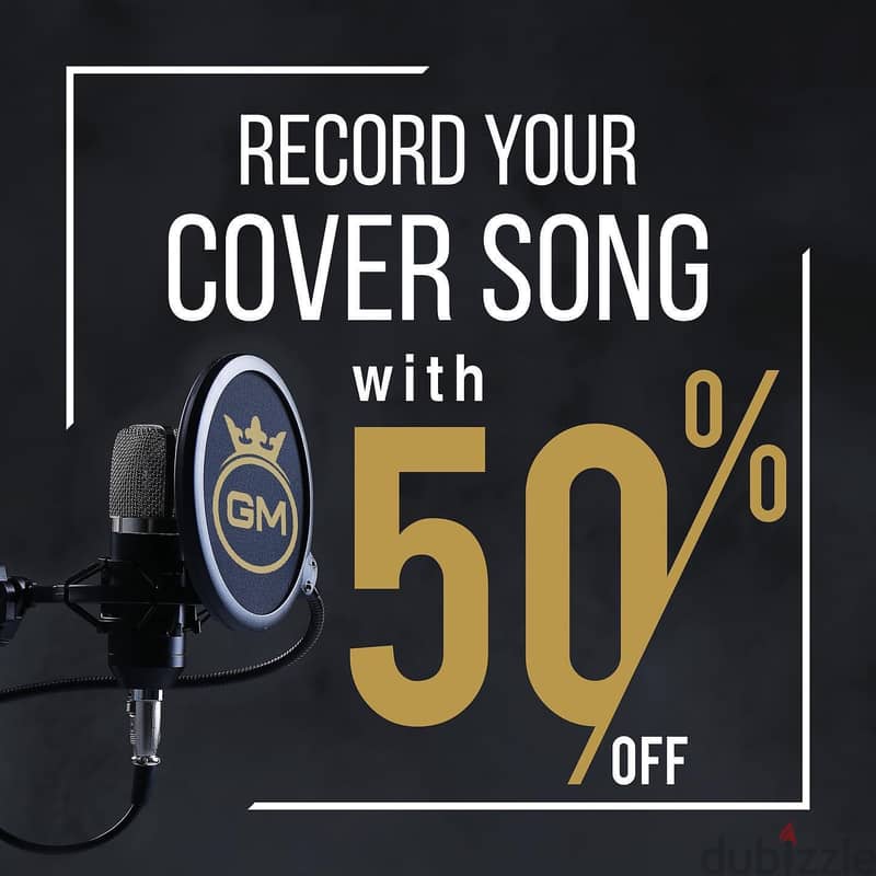 Record your cover song 50 ٪؜ off   تسجيل كوفر اغنية بحسم نصف السعر 0