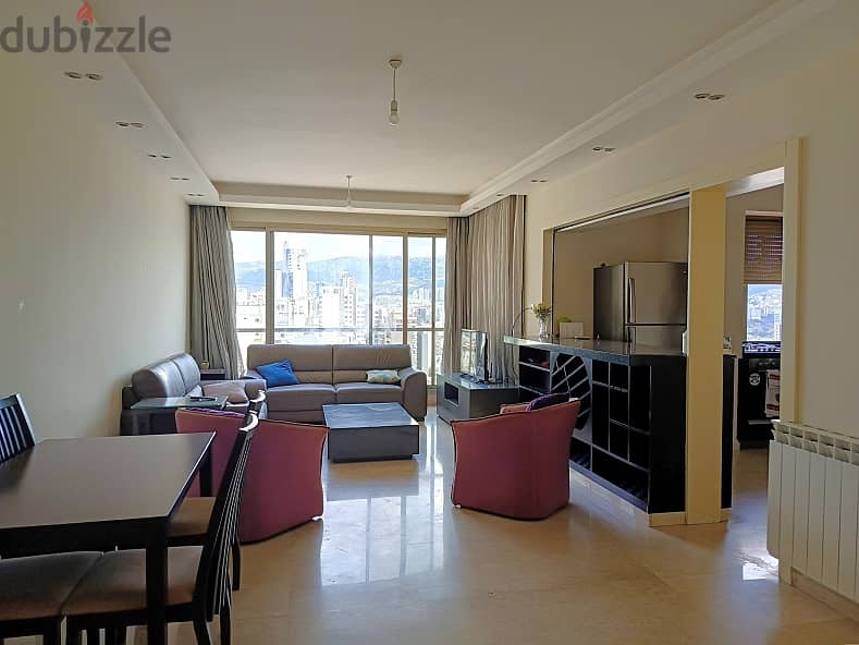 160 SQM Furnished Apartment in Achrafieh with Mountain & City View 1