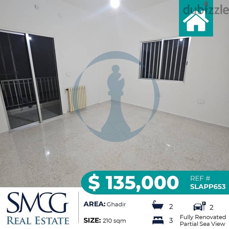 Apartment for sale in Ghadir with Partial Sea View!!شقة للبيع في غدير 1