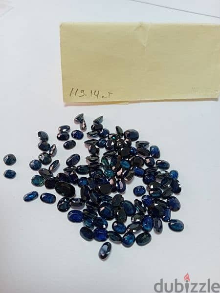 natural dark blue sapphire 119 ct parcel 1