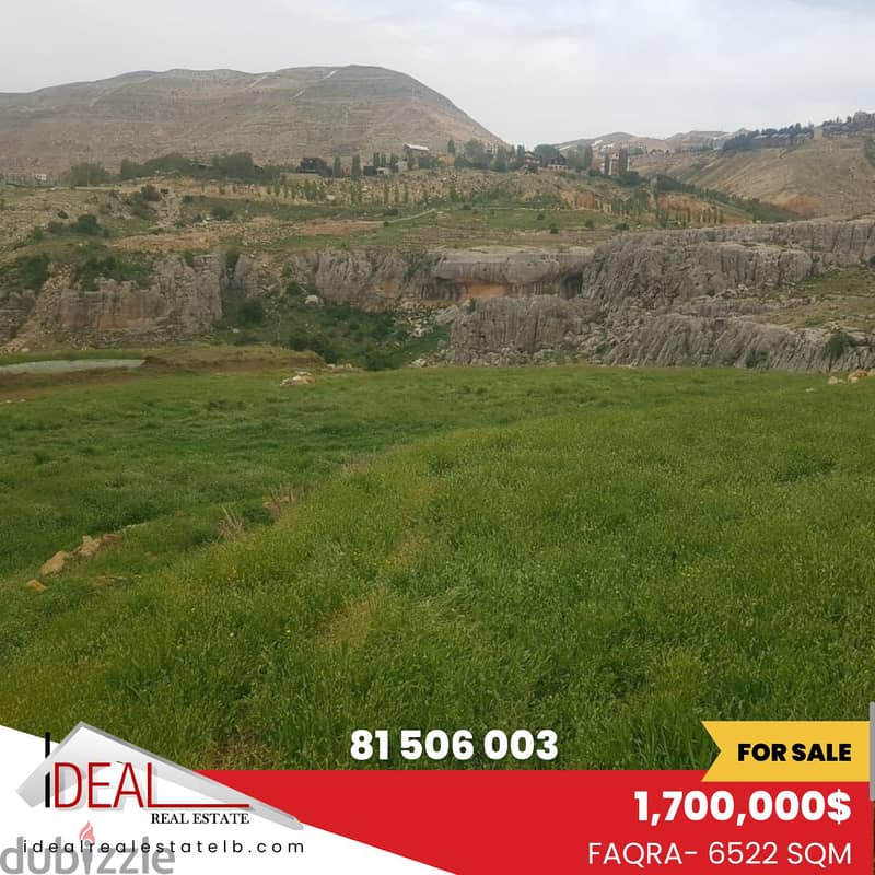 6522 sqm Land for sale in Faqra  REF#CC401 0