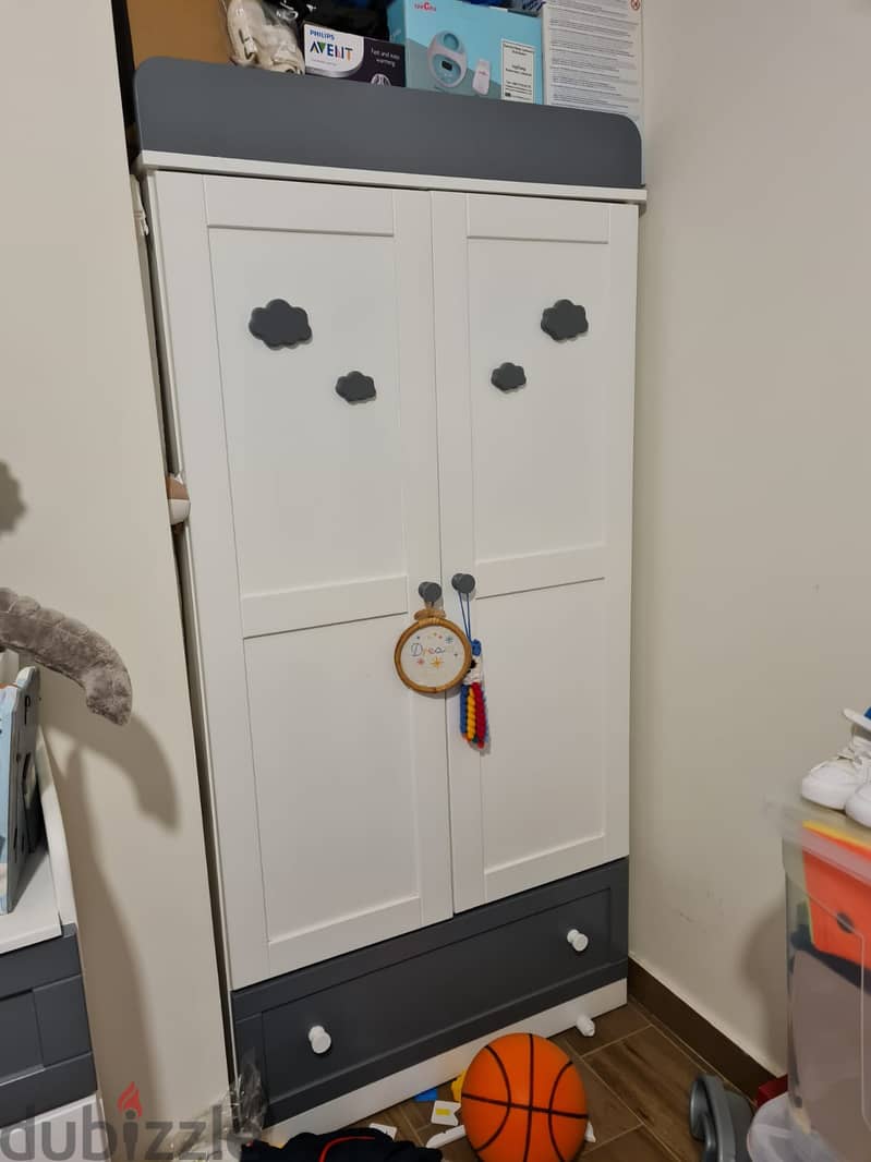 Baby Closet, Cabinet and Crib 2