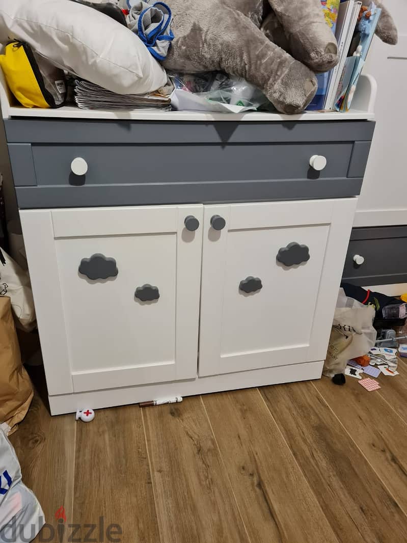 Baby Closet, Cabinet and Crib 1