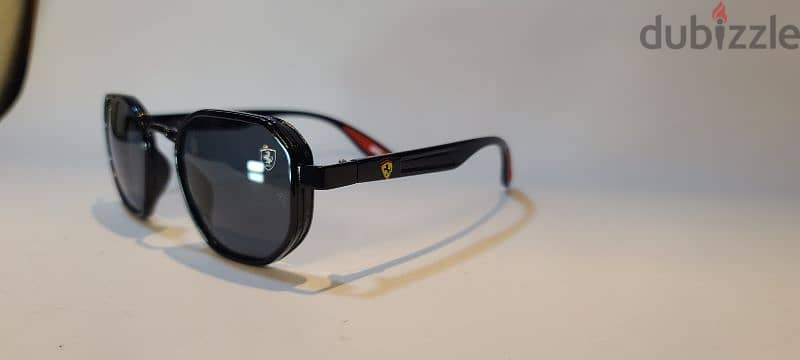 Ray Ban Ferrari Glossy Black luxurious sunglasses with G15 lenses 1