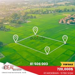 5788 sqm Land for sale in Kfardebian 0