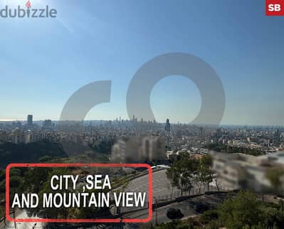 Sea, city and mountain view, Metn, mar roukoz/مار روكز REF#SB113863