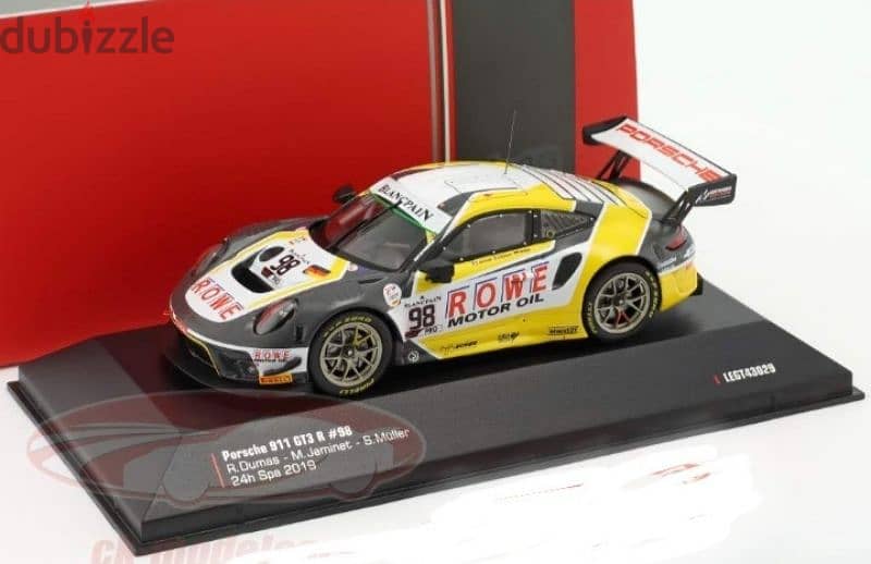 Porsche GT3 R (24h Spa 2019) diecast car model 1;43. 0