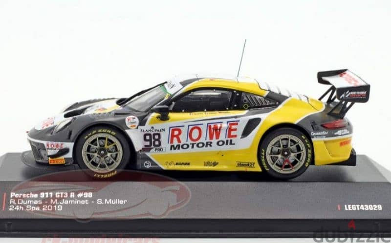 Porsche GT3 R (24h Spa 2019) diecast car model 1;43. 2