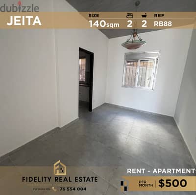 Apartment for rent in Jeita RB88  للإيجار في جعيتا