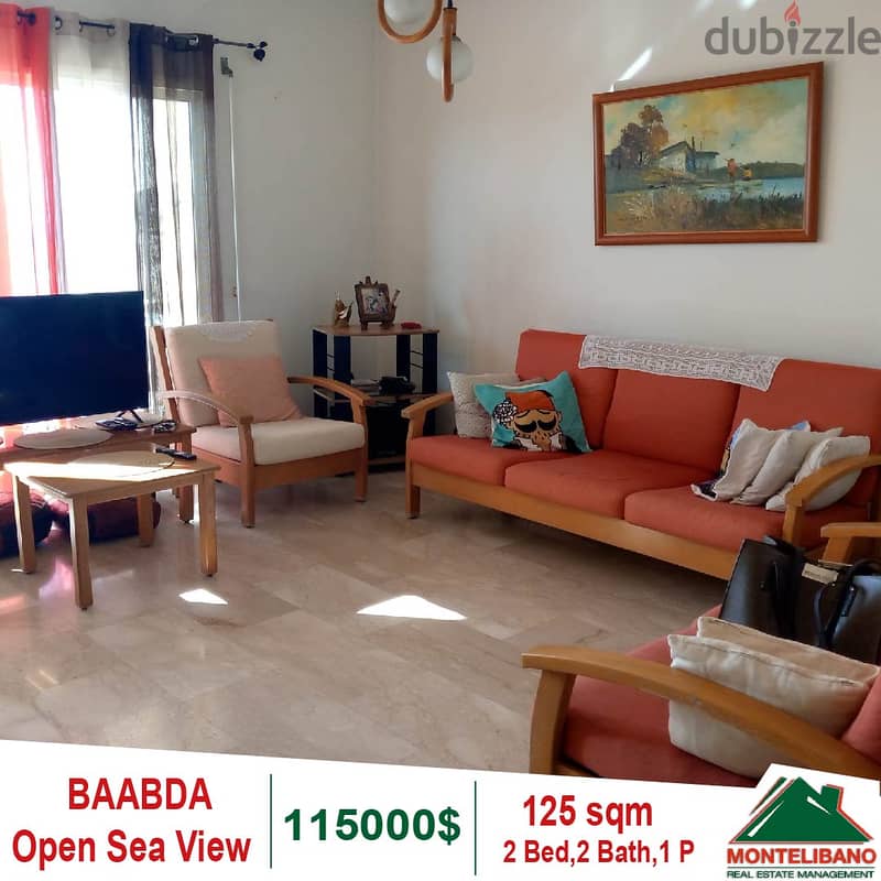 Open sea view apartment for sale in Hadath Baabda 1