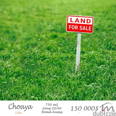 Choaya - Bikfaya | Road Access | 750m² Land | Calm Surrounding | 20/40