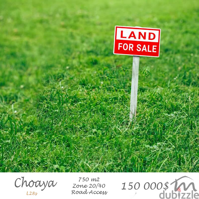 Choaya - Bikfaya | Road Access | 750m² Land | Calm Surrounding | 20/40 0