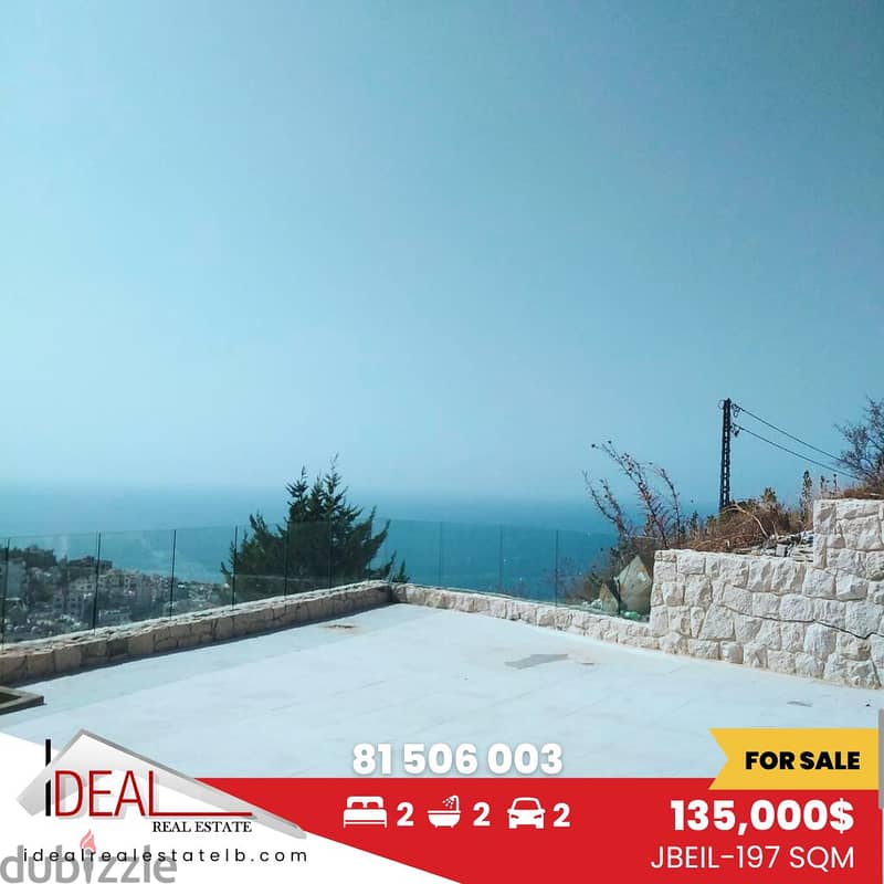 197 sqm apartment for sale  in Jbeil REF#JH17101 0