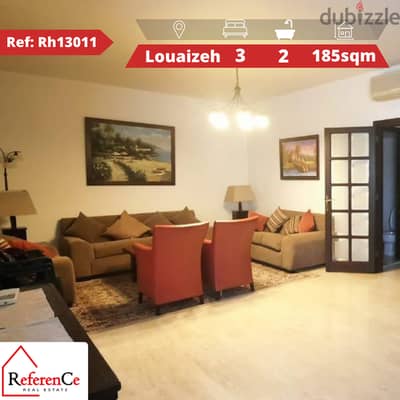 semi-furnished for sale in Louaizeh شقة نصف مفروشة للبيع في اللويزة