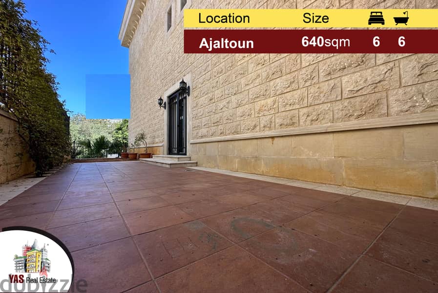 Ajaltoun 640m2 Villa | 400m2 Land | Luxurious | Prime | Catch | 0