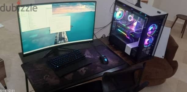 Asus Full Setup gamin PC i9, 64gb ram,water cooling مع المكتب والكرسي