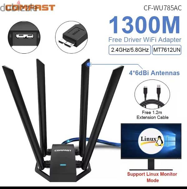 Comfast 1300Mbps Wi-Fi Adaptador 1