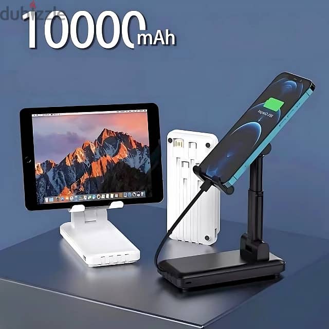 Multifunctional Power Bank 10000mAh with Phone/Tablet Stand 0