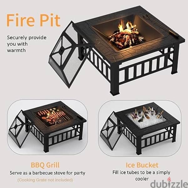 flamaker firepit with grill 1