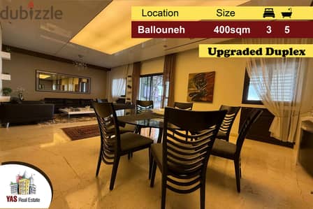 Ballouneh 400m2 | Duplex | Prime Location | Fully Upgraded | AC |